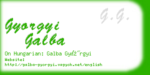 gyorgyi galba business card